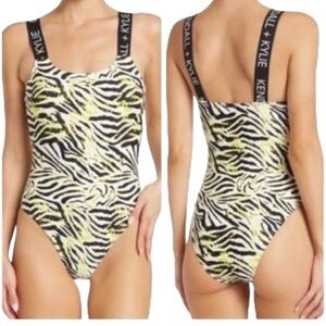 Kendall + Kylie Acid Zebra‎ One-piece Swimsuit NWOT